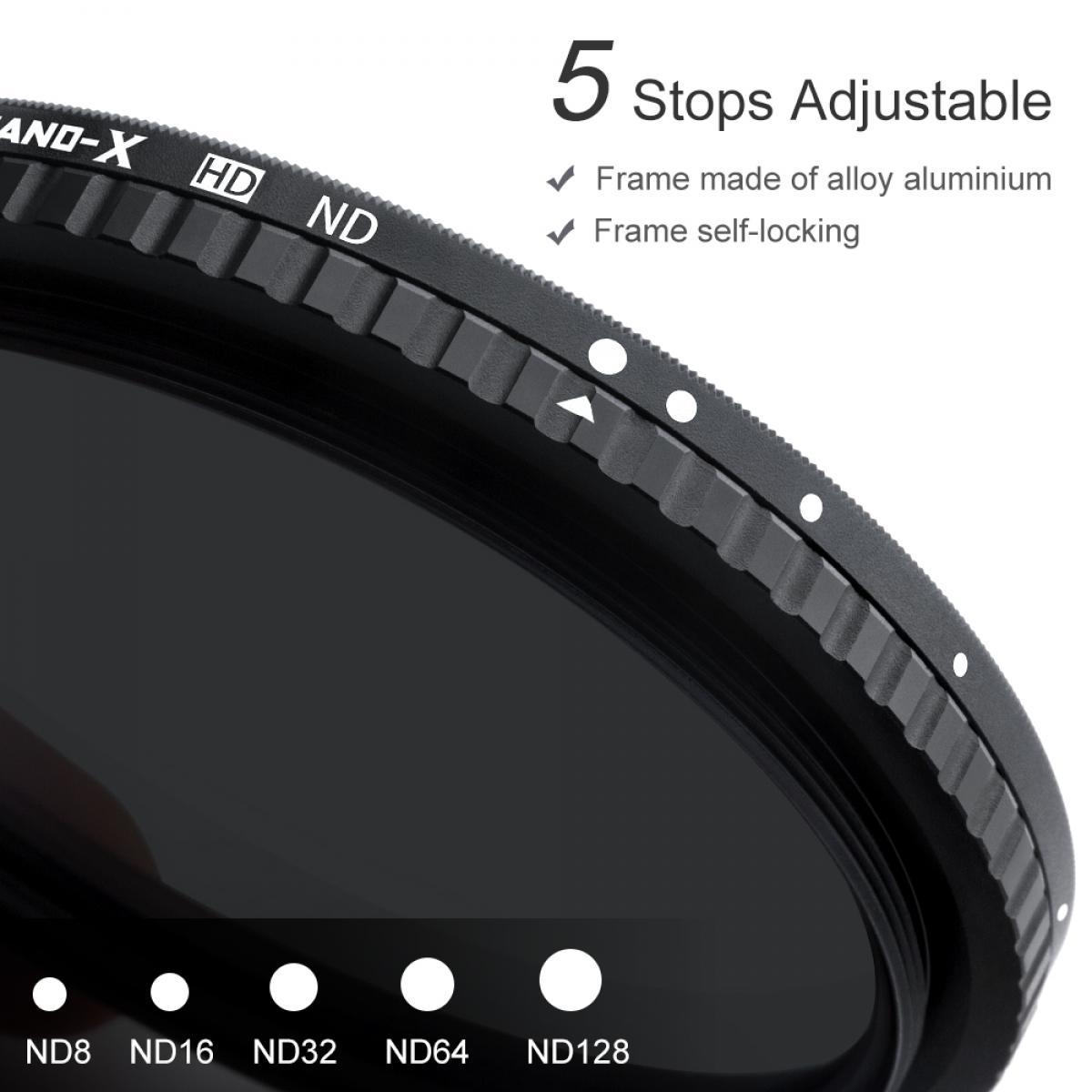 K&F 58MM Variable ND8-ND128 Filter Nano Coated_TP