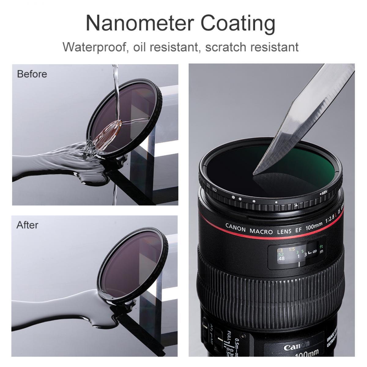 K&F 58MM Variable ND8-ND128 Filter Nano Coated_TP