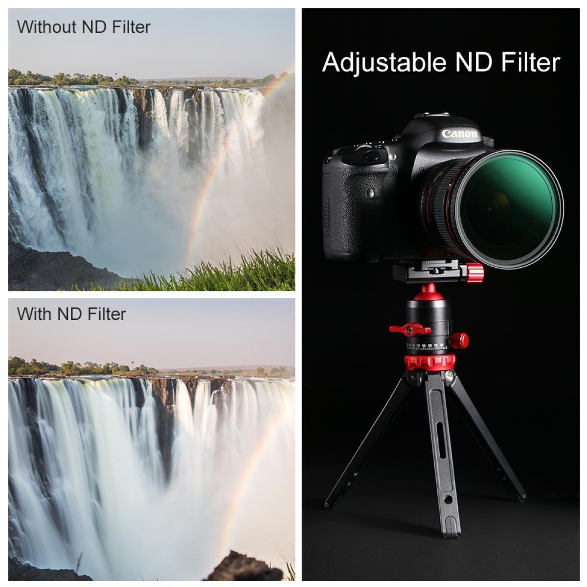 K&F 58MM Variable ND8-ND128 Filter Nano Coated_TP