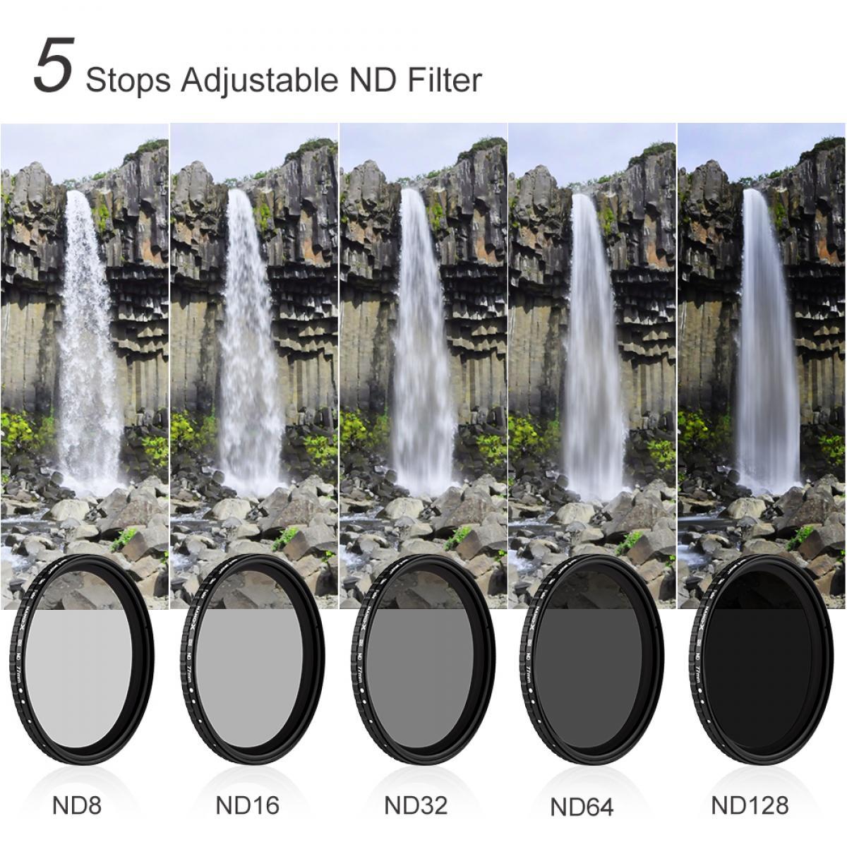 K&F 58MM Variable ND8-ND128 Filter Nano Coated_TP