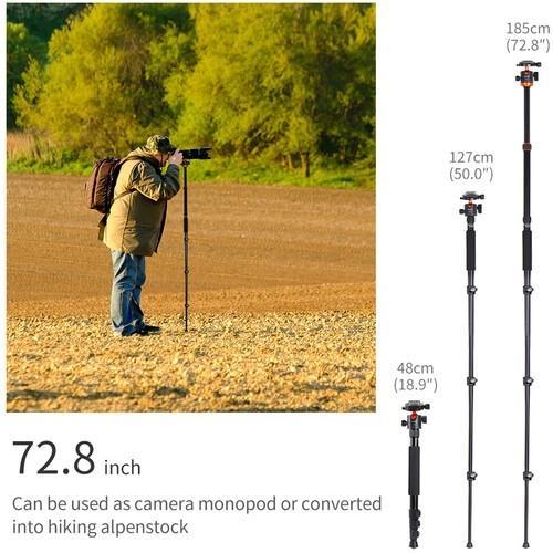 K&F Concept Tripod SA254M2 Aluminum Tripod with Monopod _TP