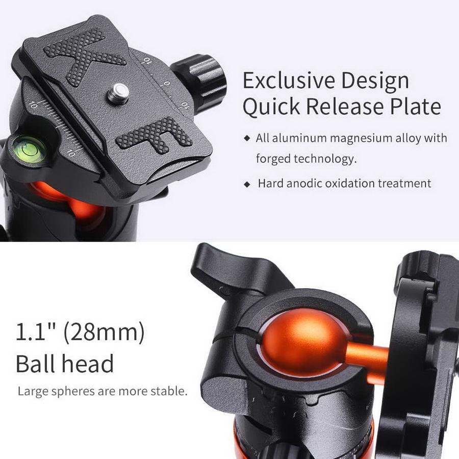 K&F Concept Tripod SA254T2 Magnesium Aluminum Alloy_TP