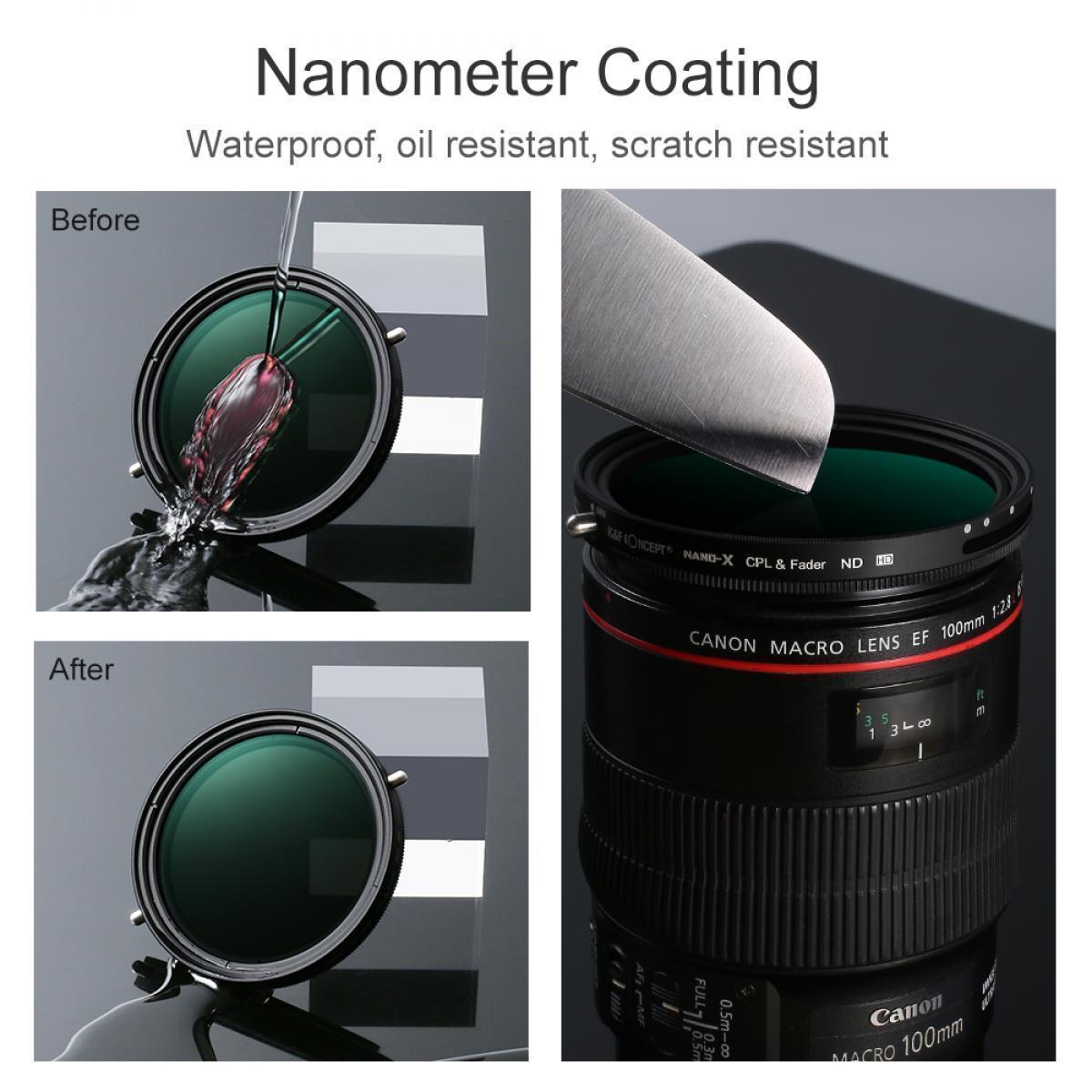 K&F FILTER CPL VARIABLE ND2-32 NANO-L 58MM_TP