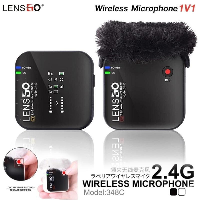 LENSGO LAVALIER WIRELESS MICROPHONE 2.4G 348C 1V1 B_TP