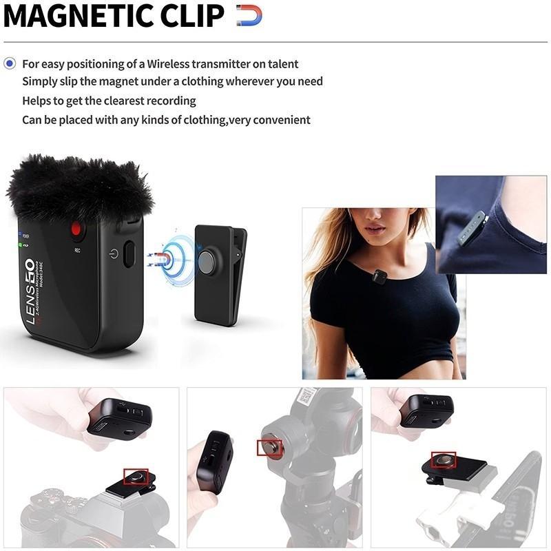 LENSGO LAVALIER WIRELESS MICROPHONE 2.4G 348C 1V1 B_TP