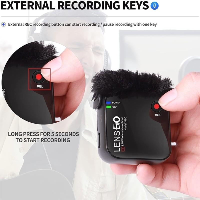 LENSGO LAVALIER WIRELESS MICROPHONE 2.4G 348C 1V1 B_TP