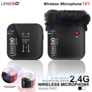 LENSGO LAVALIER WIRELESS MICROPHONE 2.4G 348C 1V1