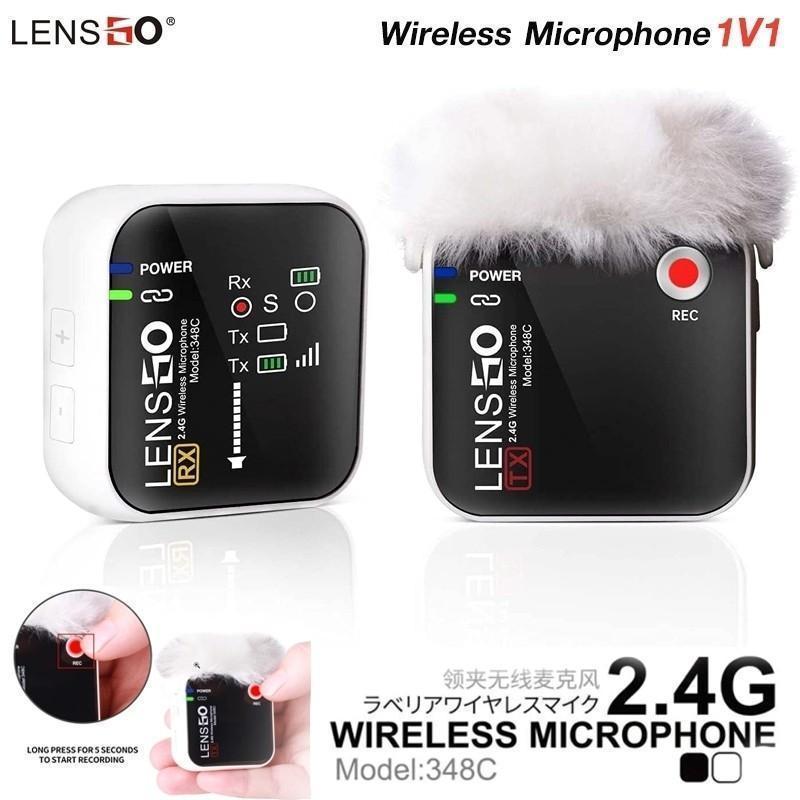 LENSGO LAVALIER WIRELESS MICROPHONE 2.4G 348C 1V1 B_TP