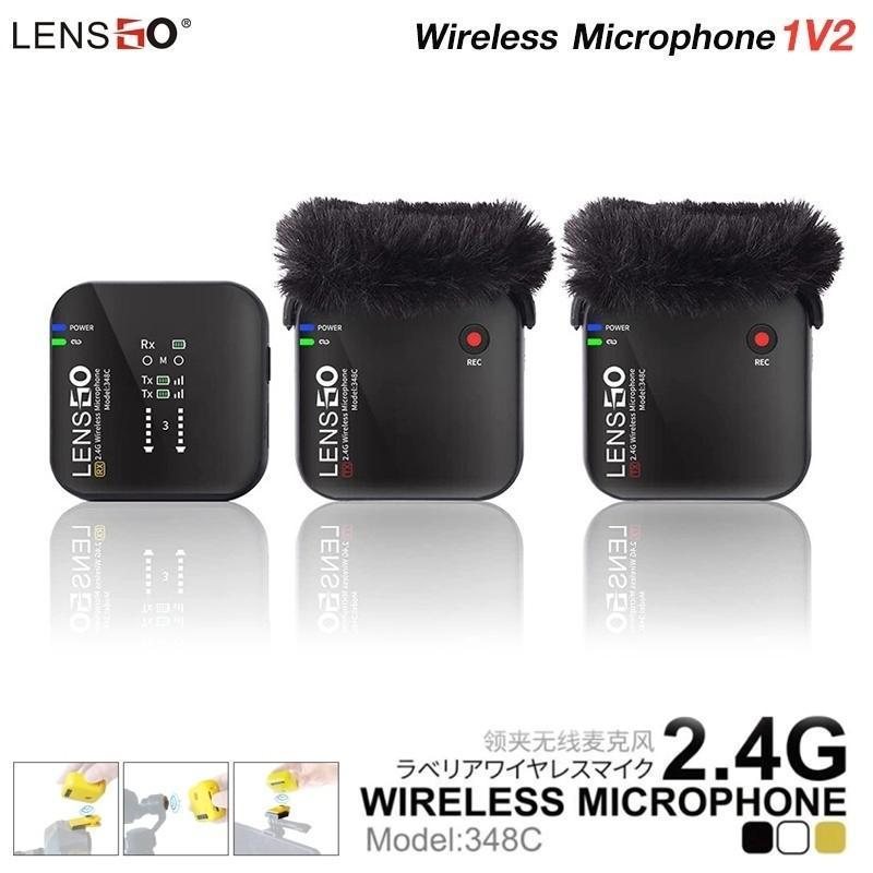 LENSGO LAVALIER WIRELESS MICROPHONE 2.4G 348C 1V2 B_TP