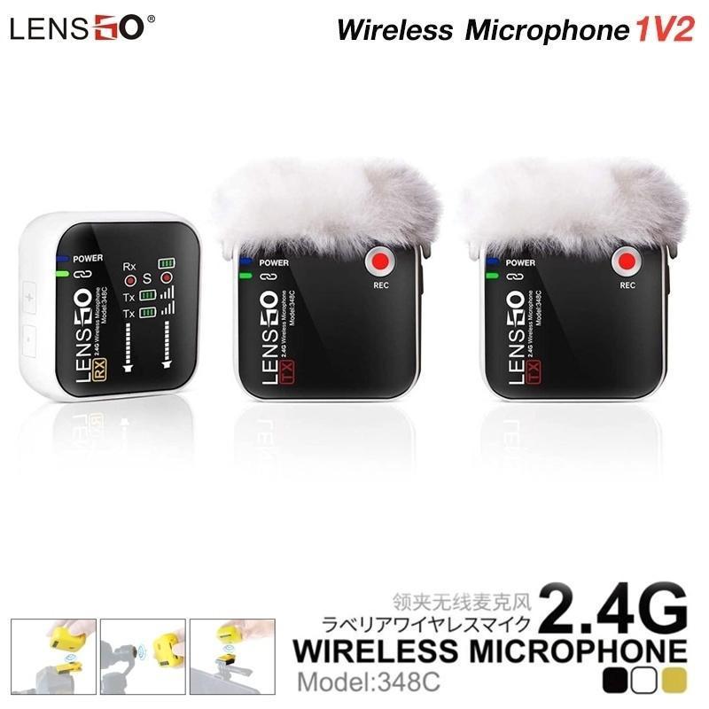 LENSGO LAVALIER WIRELESS MICROPHONE 2.4G 348C 1V2 B_TP