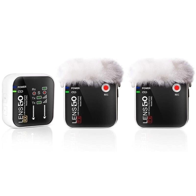 LENSGO LAVALIER WIRELESS MICROPHONE 2.4G 348C 1V2 B_TP