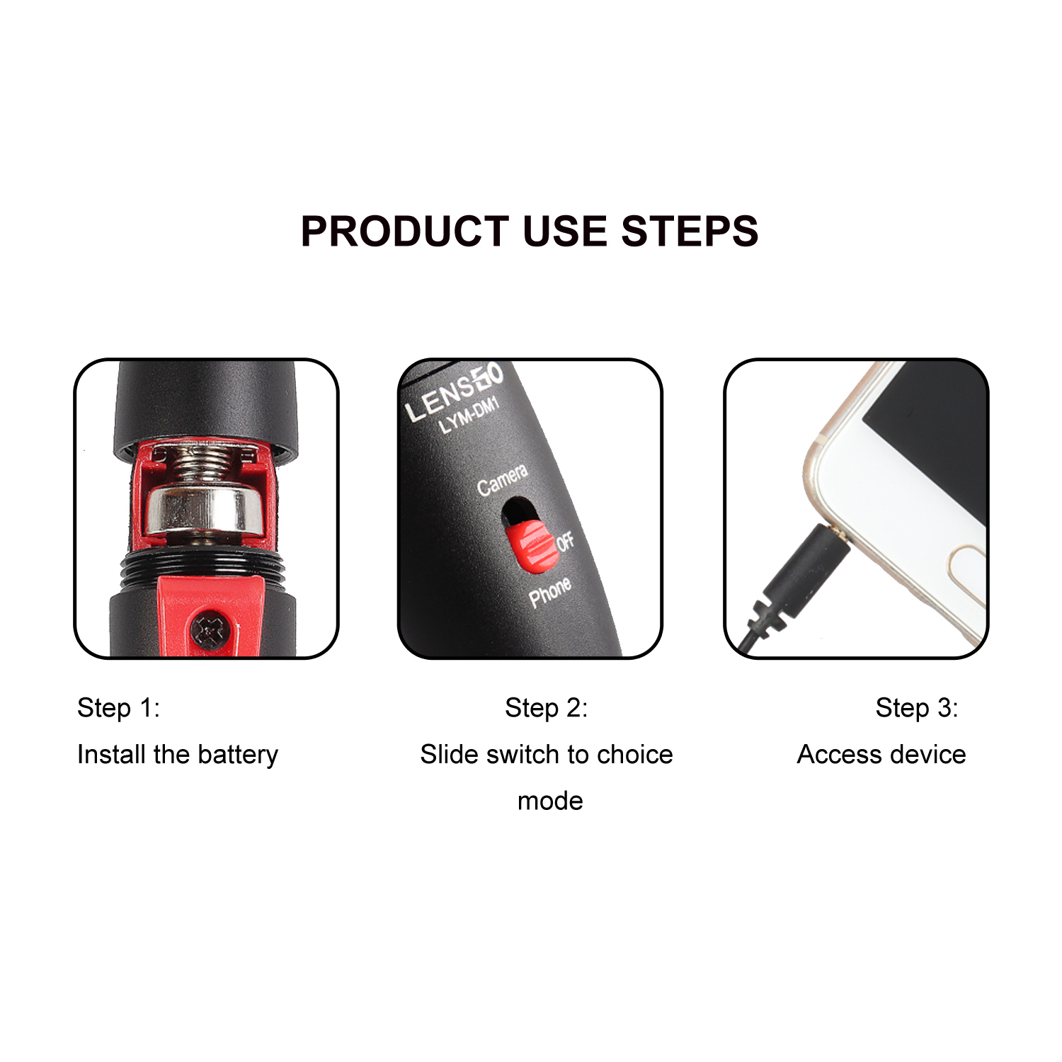 LYNCA LENSGO LYM-DM1 Mini Lavalier Microphone For Camera-Smartphone_TP