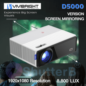 VIVIBRIGHT โปรเจคเตอร์ FULL HD PROJECTOR SCREEN MIRRORING VERSION D5000