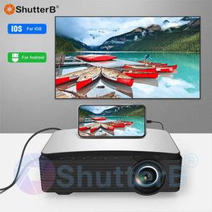 Shutter B โปรเจคเตอร์ AKEY7S Full HD 8000Lumens ( Android 9.0 รองรับ Dolby 3D Sound)