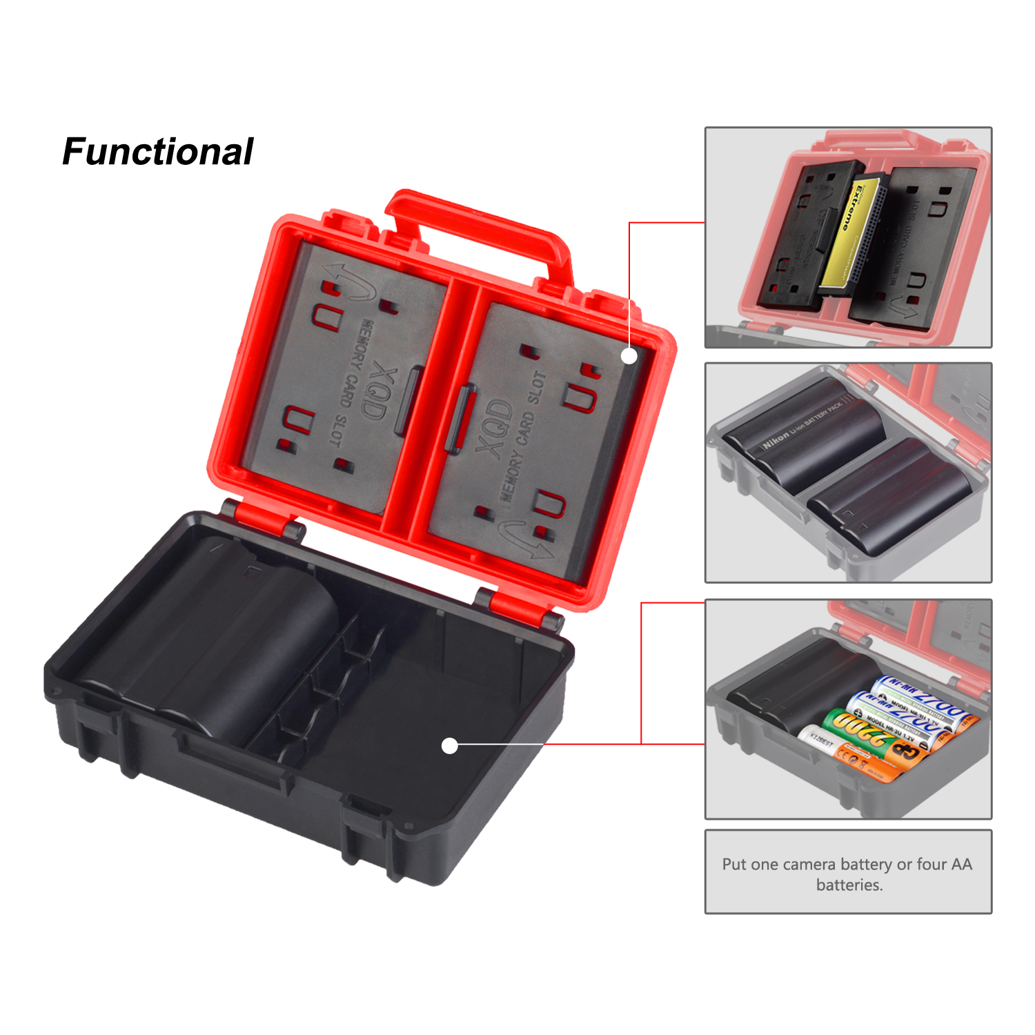 กล่องใส่การ์ด LENSGO D810 MINI BATTERY 4SD CASE_TP