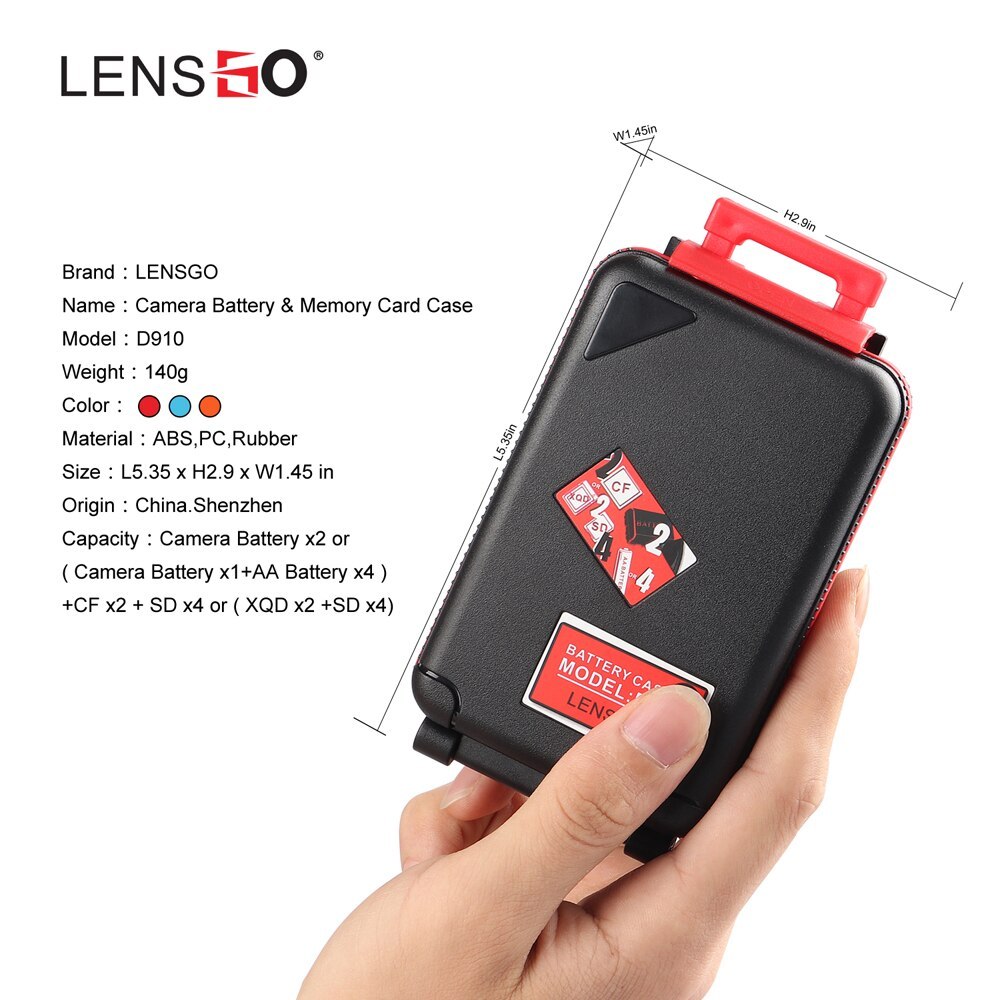 กล่องใส่การ์ด LENSGO D910 MINI BATTERY 6SD CASE_TP