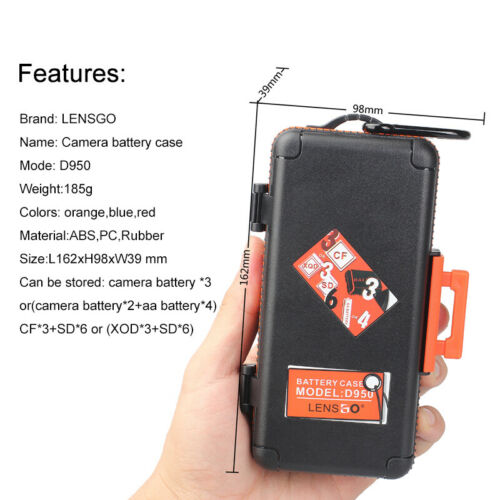 กล่องใส่การ์ด LENSGO D950 Luggage Battery&card case_TP