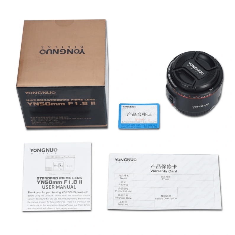 LENS YONGNUO 50MM./F1.8 II FOR CANON BLACK - Image 7