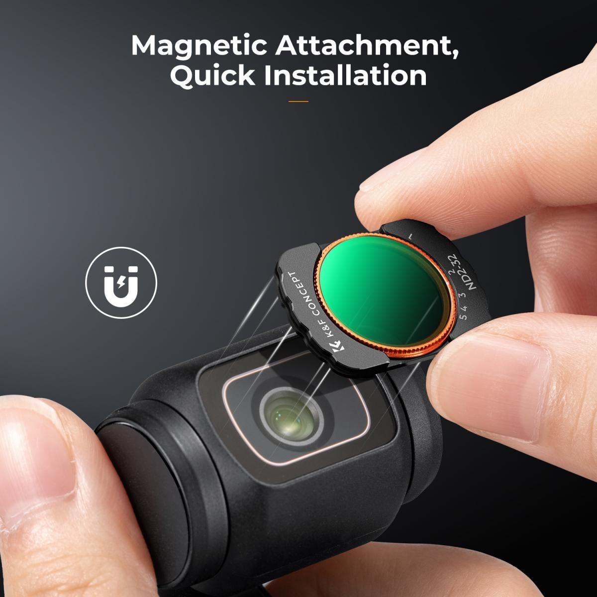 K&F FILTER ND2-32 ND32-512 NANO-X FOR DJI OSMO POCKET3 - Image 3