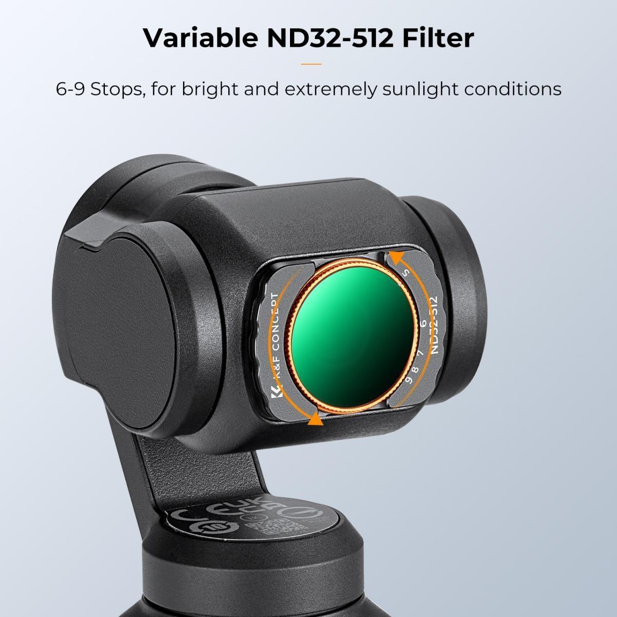 K&F FILTER ND2-32 ND32-512 NANO-X FOR DJI OSMO POCKET3 - Image 6