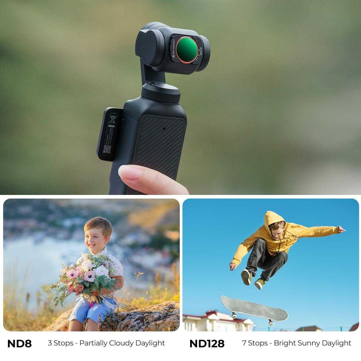 K&F FILTER ND2-32 ND32-512 NANO-X FOR DJI OSMO POCKET3 - Image 7