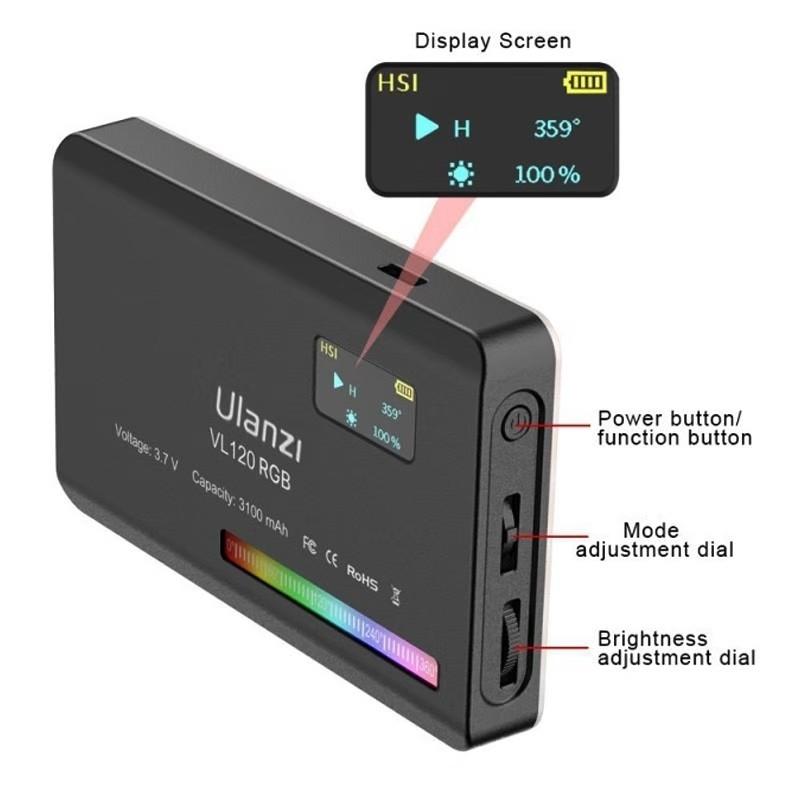 ULANZI VL120 RGB LED VIDEO LIGHT - Image 2