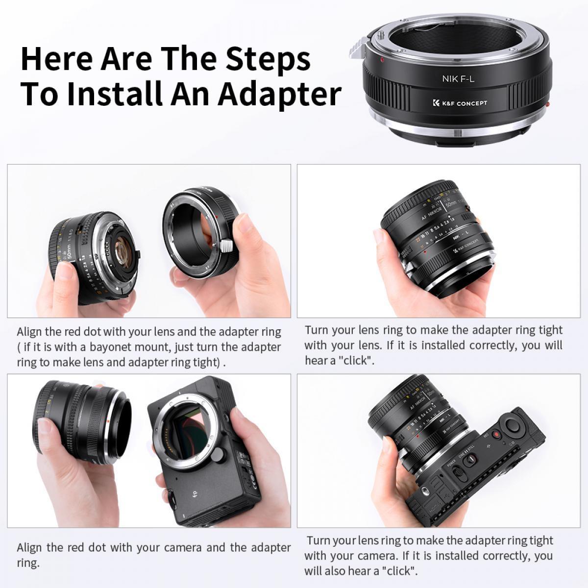 K&F LENS ADAPTER COPPER MOUNT NIK - L - Image 4